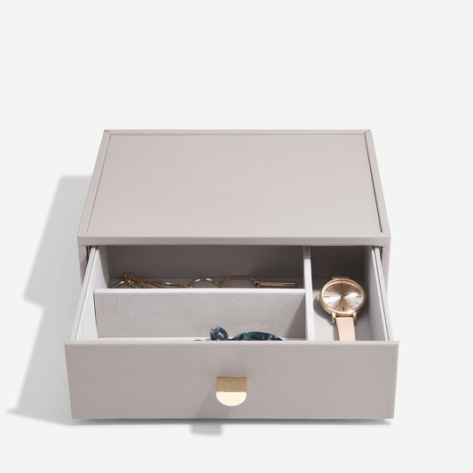 Taupe Classic Jewellery Box Accessory Drawer