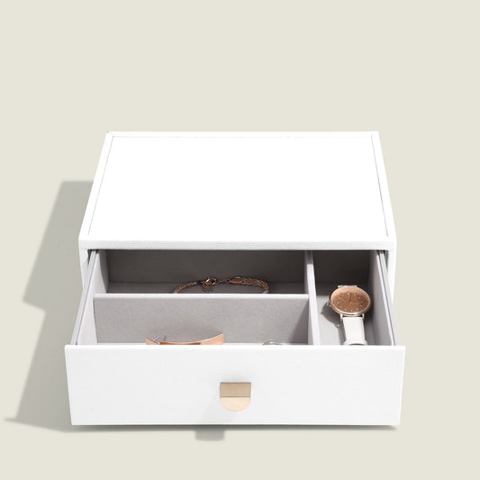 White Classic Jewellery Box Accessory Drawer
