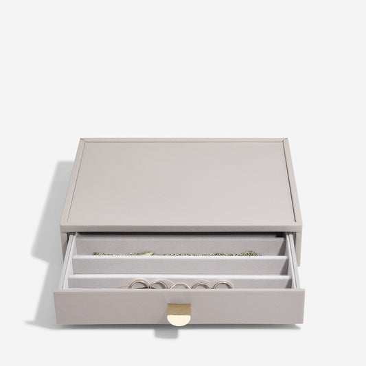 Taupe Classic Jewellery Box Necklace Drawer