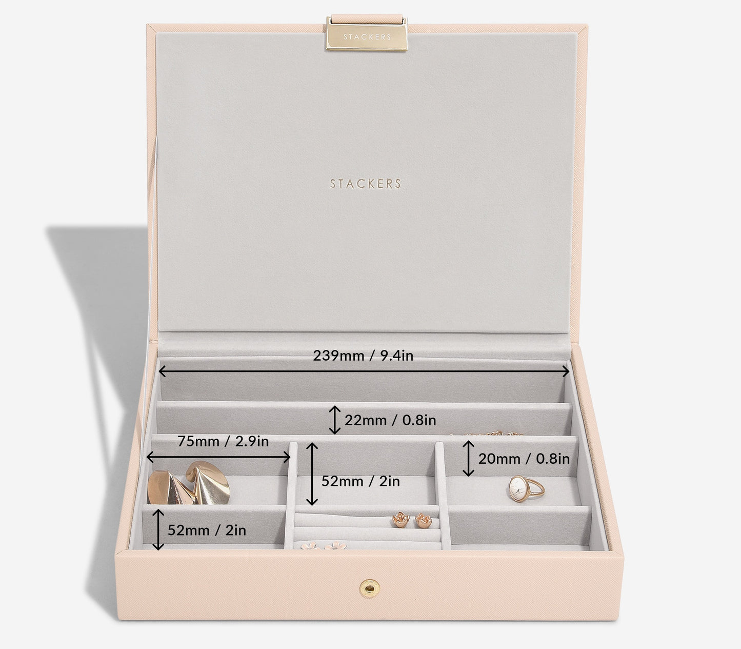 Blush Raffia Classic Jewellery Box Lid