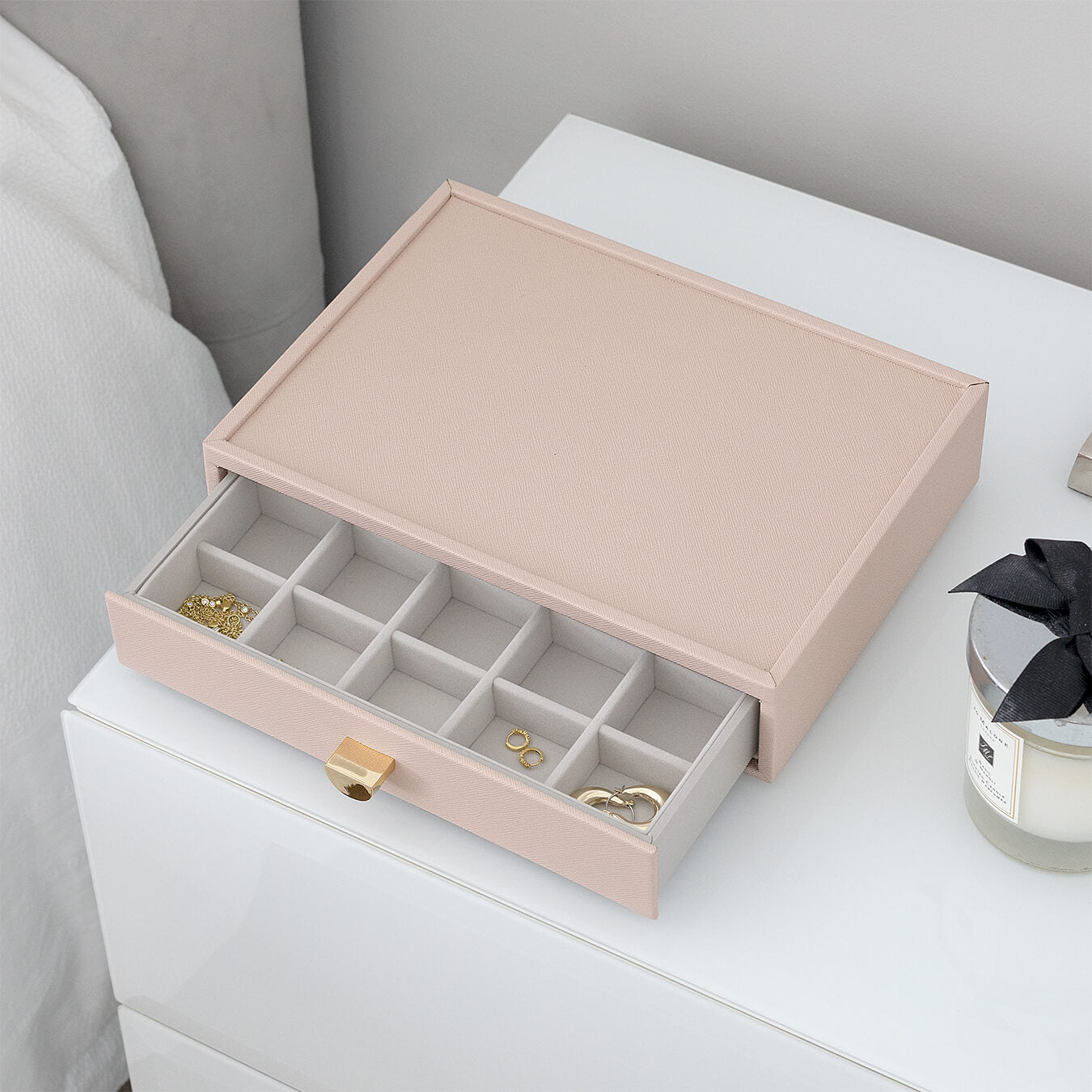 Blush Pink Classic Jewellery Box Trinket Drawer