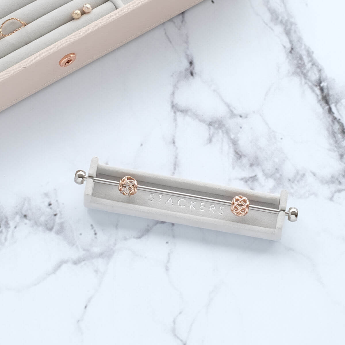 Grey Velvet Charm Bar