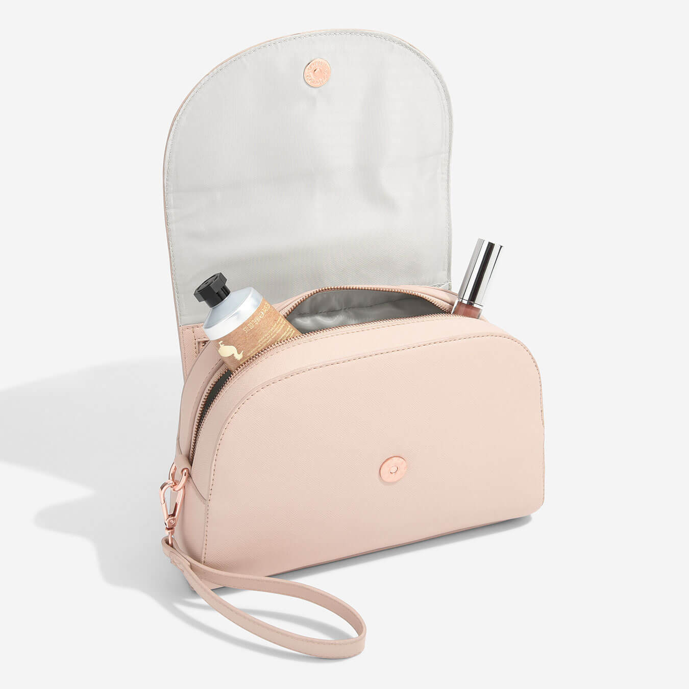 Stackers Canada Wrap Around Makeup Bag- Blush Pink