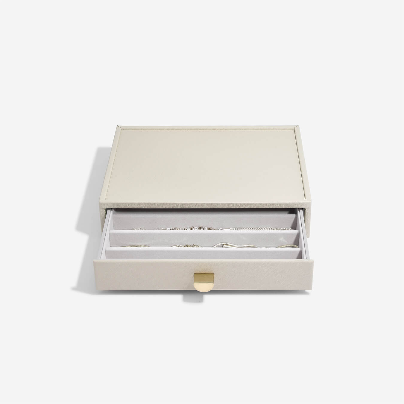 Oatmeal Classic Jewellery Box Necklace Drawer