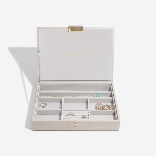 Stackers Canada Classic Jewellery Box Lid - Putty Croc
