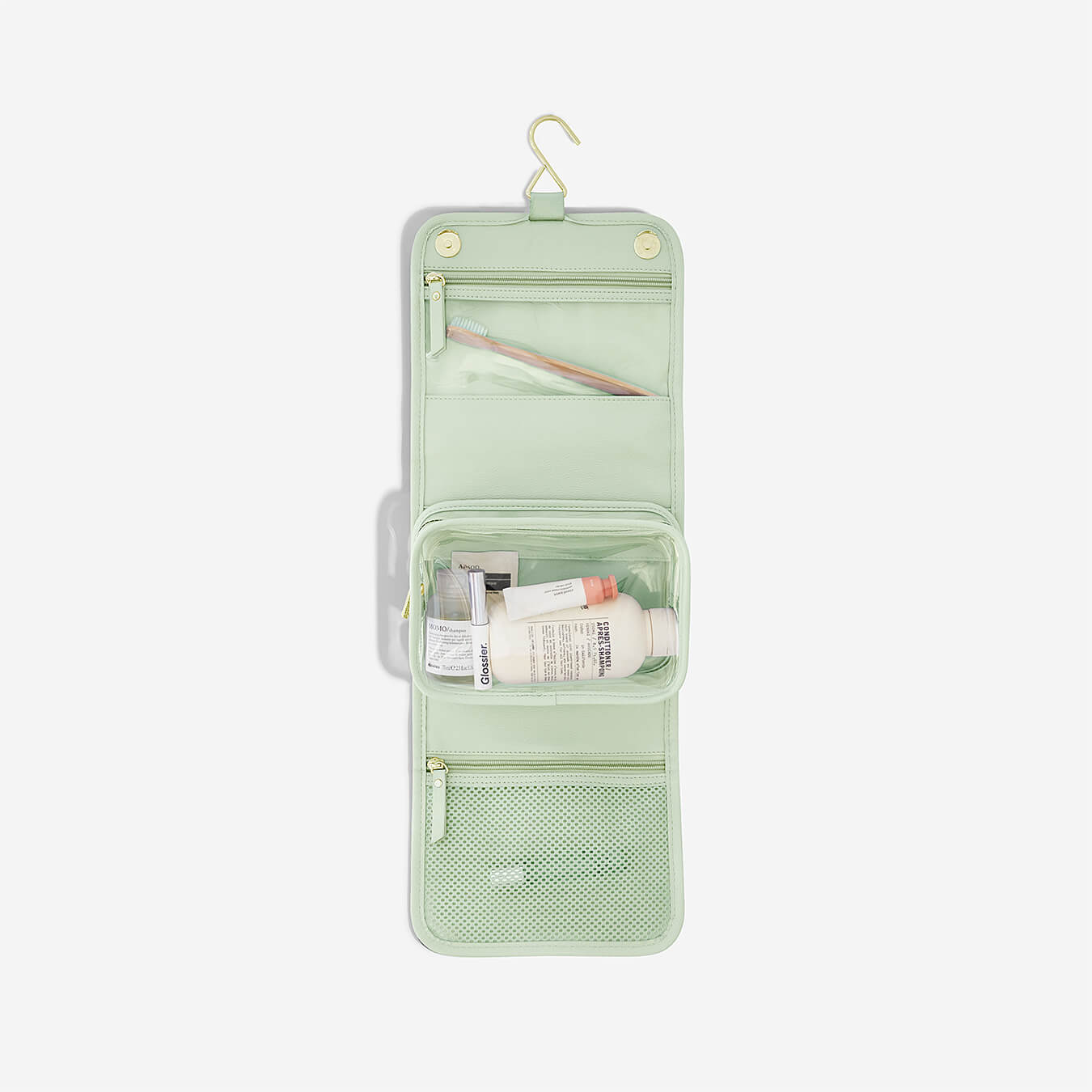 Stackers Canada Small Hanging Washbag - Sage Green