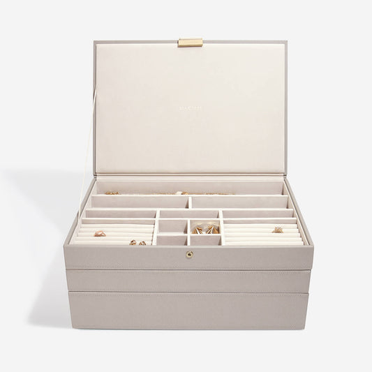 Stackers Canada Supersize Set of 3 Jewellery Box - Taupe