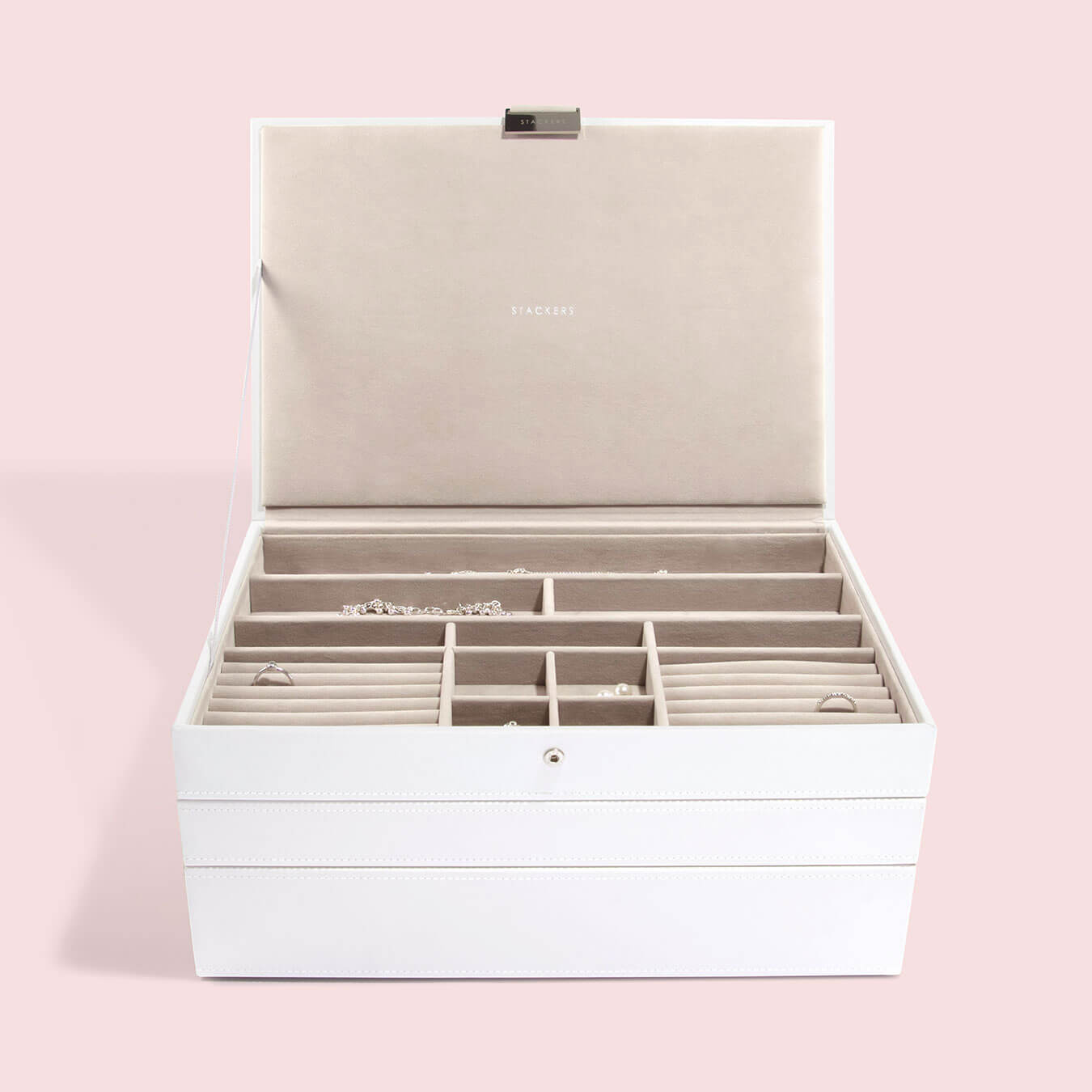 Stackers Canada Supersize Set of 3 Jewellery Box - White