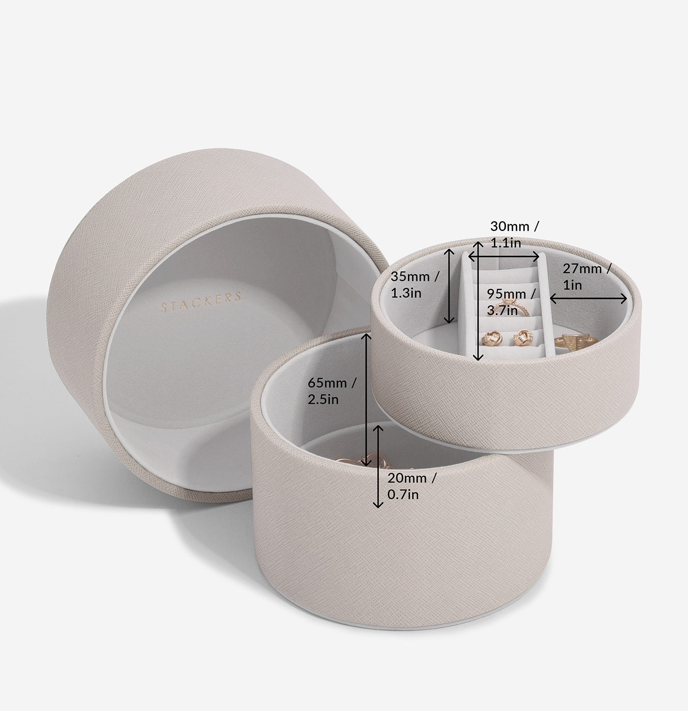 Taupe Bedside Jewellery Box Pod