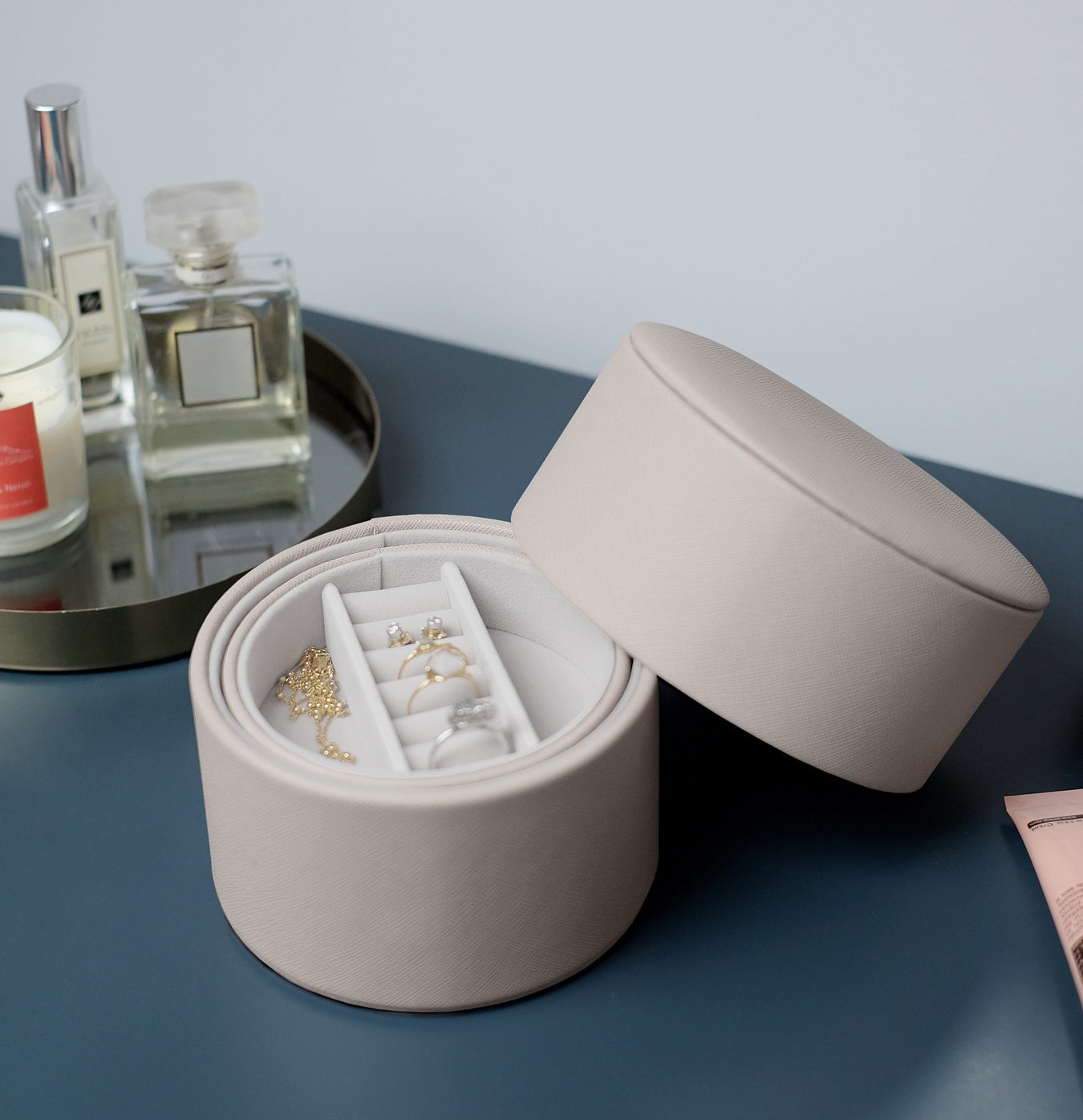 Taupe Bedside Jewellery Box Pod