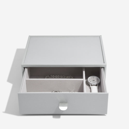 Pebble Grey Classic Jewellery Box Accessory Drawer