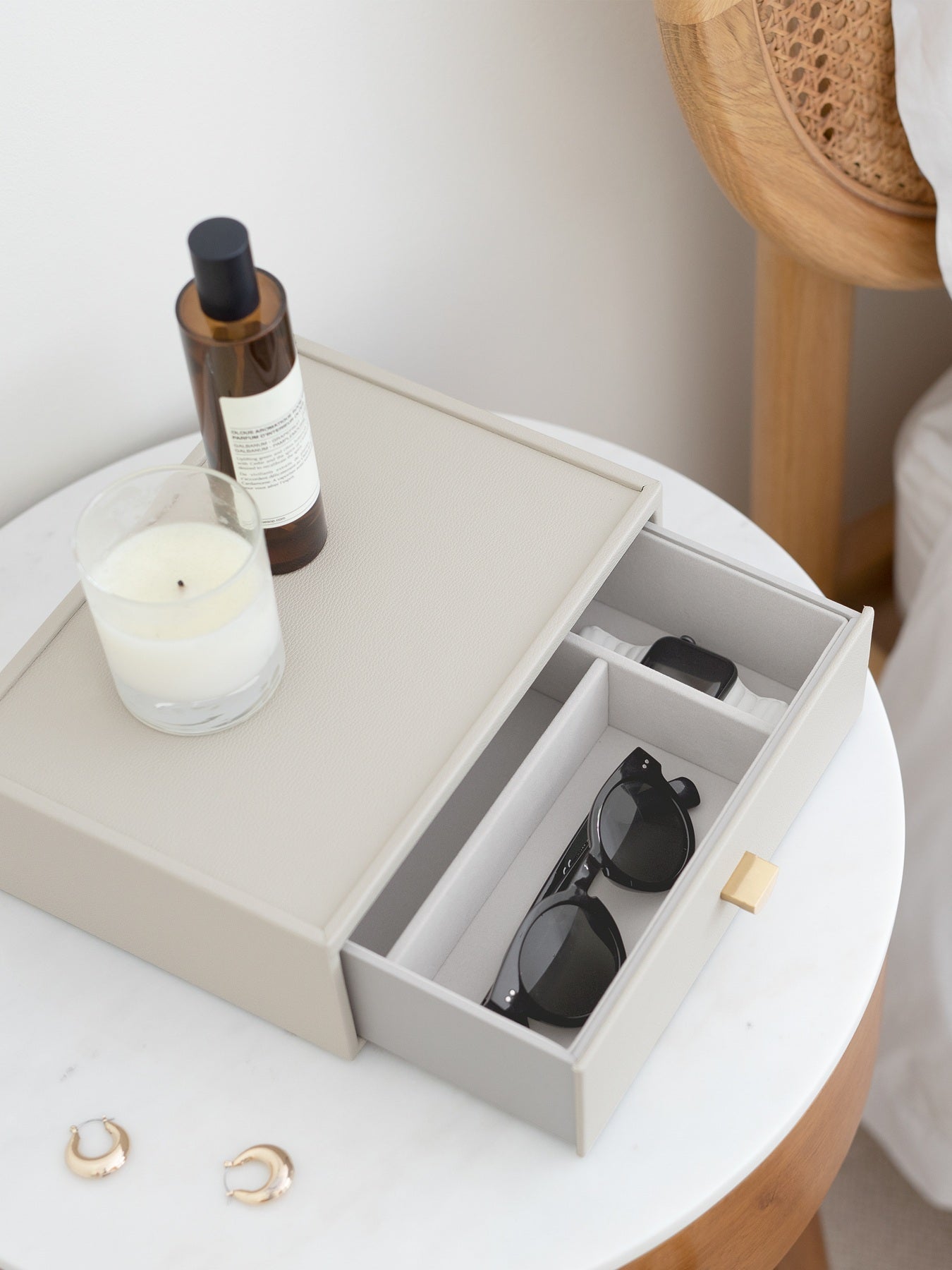 Oatmeal Classic Jewellery Box Accessory Drawer