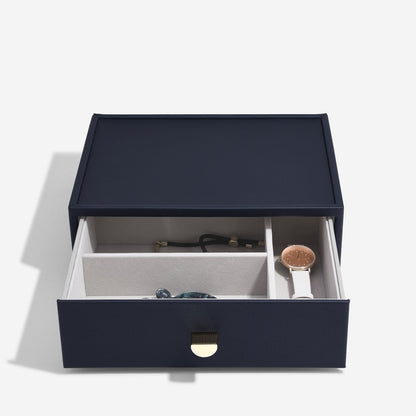 Navy Classic Jewellery Box Accessory Drawer