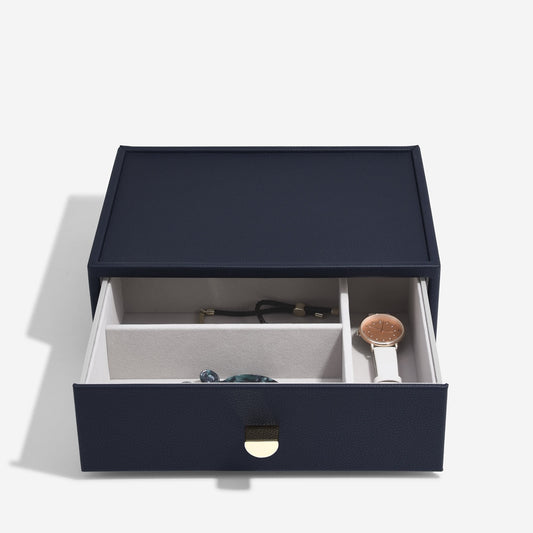 Navy Classic Jewellery Box Accessory Drawer
