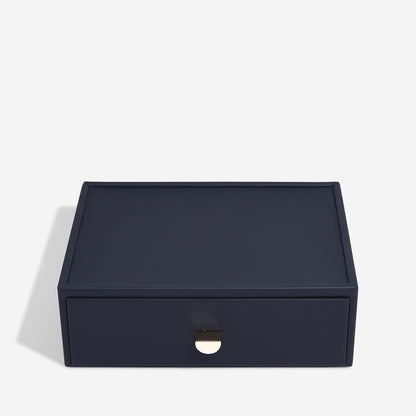 Navy Classic Jewellery Box Accessory Drawer