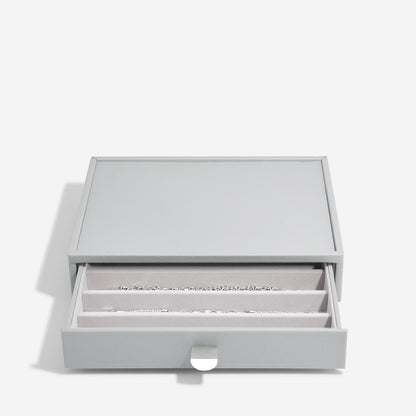 Pebble Grey Classic Jewellery Box Necklace Drawer