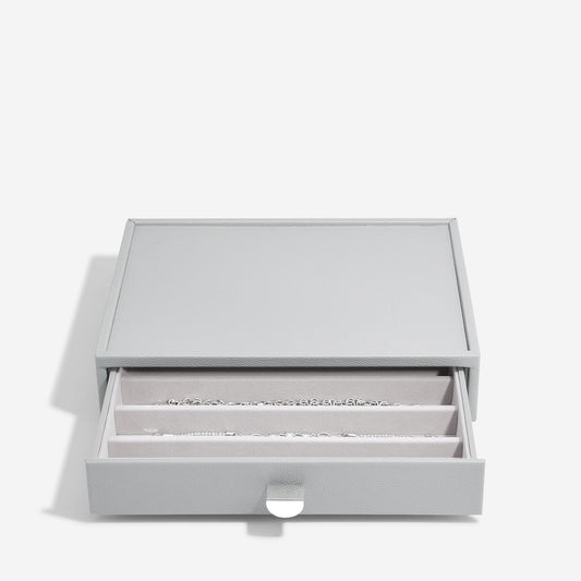 Pebble Grey Classic Jewellery Box Necklace Drawer