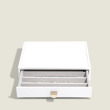 White Classic Jewellery Box Necklace Drawer