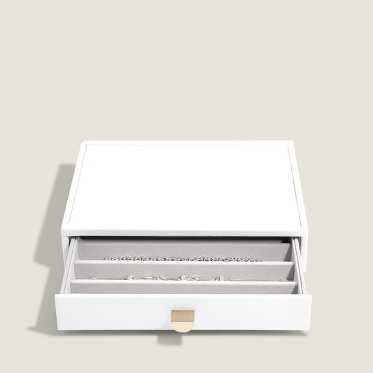 White Classic Jewellery Box Necklace Drawer