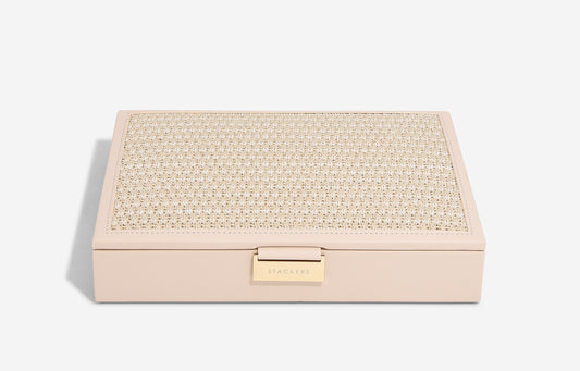 Blush Raffia Classic Jewellery Box Lid