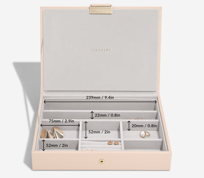 Blush Raffia Classic Jewellery Box Lid
