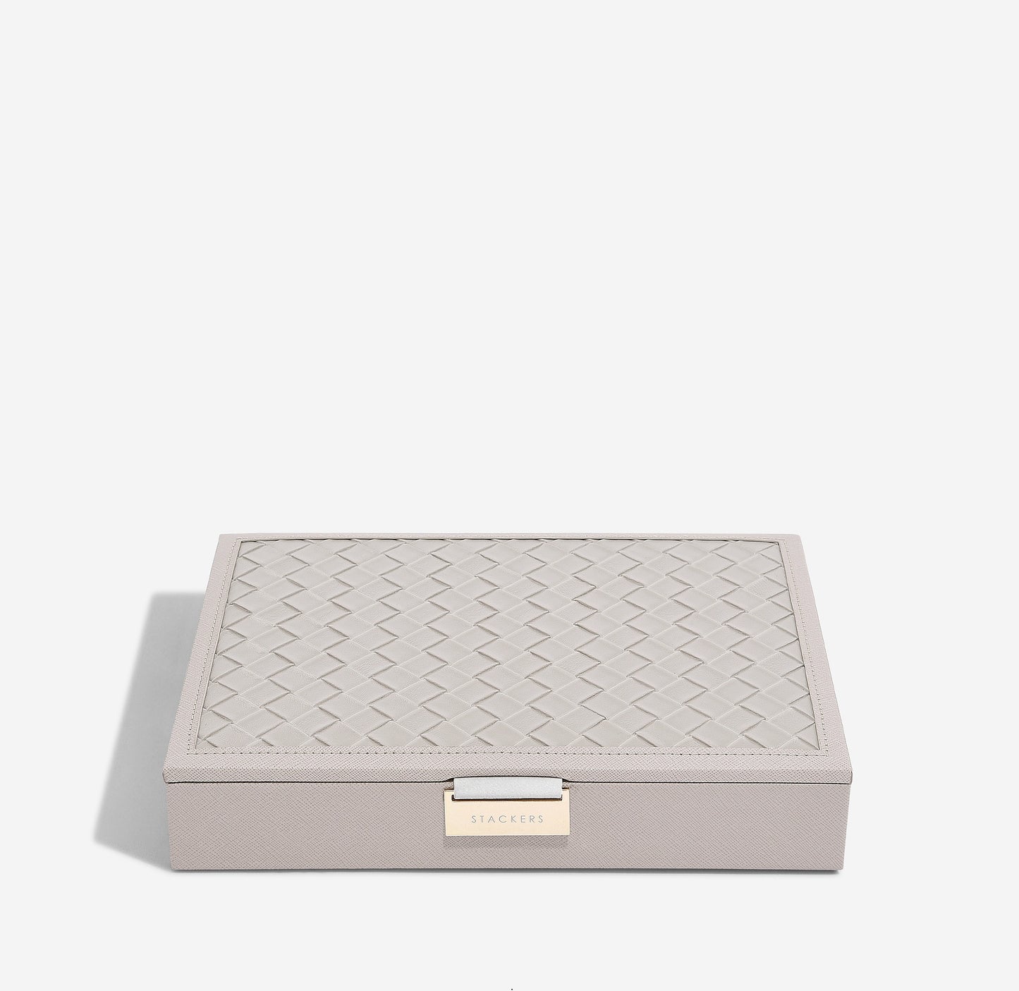 Taupe Woven Classic Jewellery Box Lid