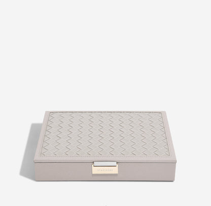 Taupe Woven Classic Jewellery Box Lid
