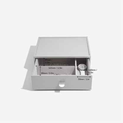 Pebble Grey Classic Jewellery Box Accessory Drawer