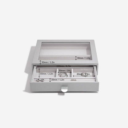 Grey Classic Jewellery Box Display Drawer