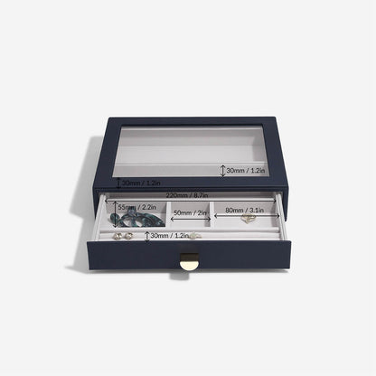 Navy Classic Jewellery Box Display Drawer