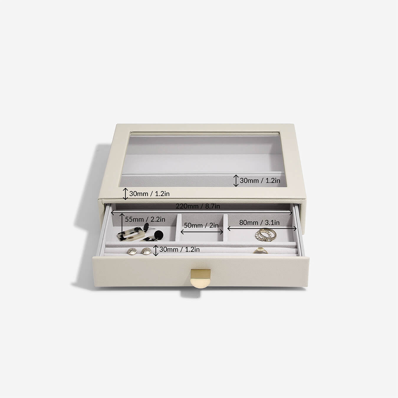 Oatmeal Classic Jewellery Box Display Drawer