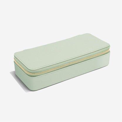 Stackers Oval Travel Jewellery Case, Sage Green