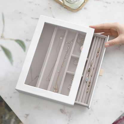 White Classic Jewellery Box Display Drawer