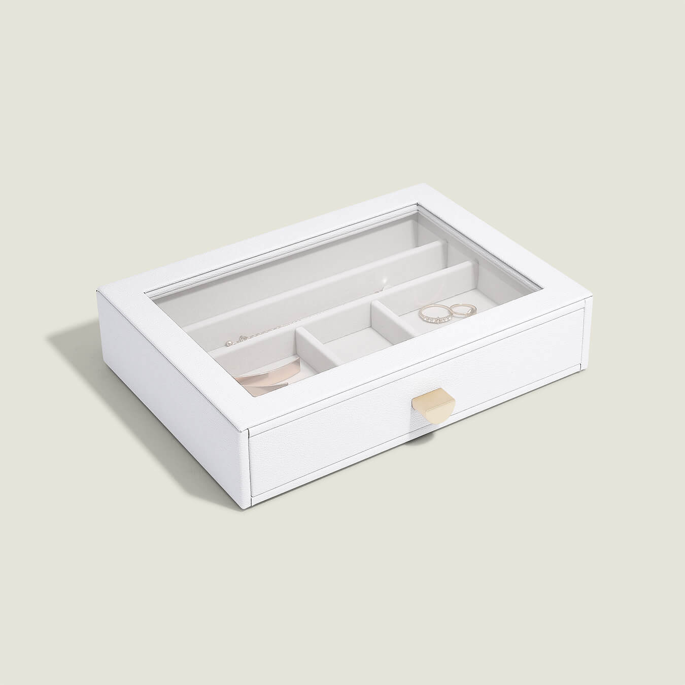 White Classic Jewellery Box Display Drawer