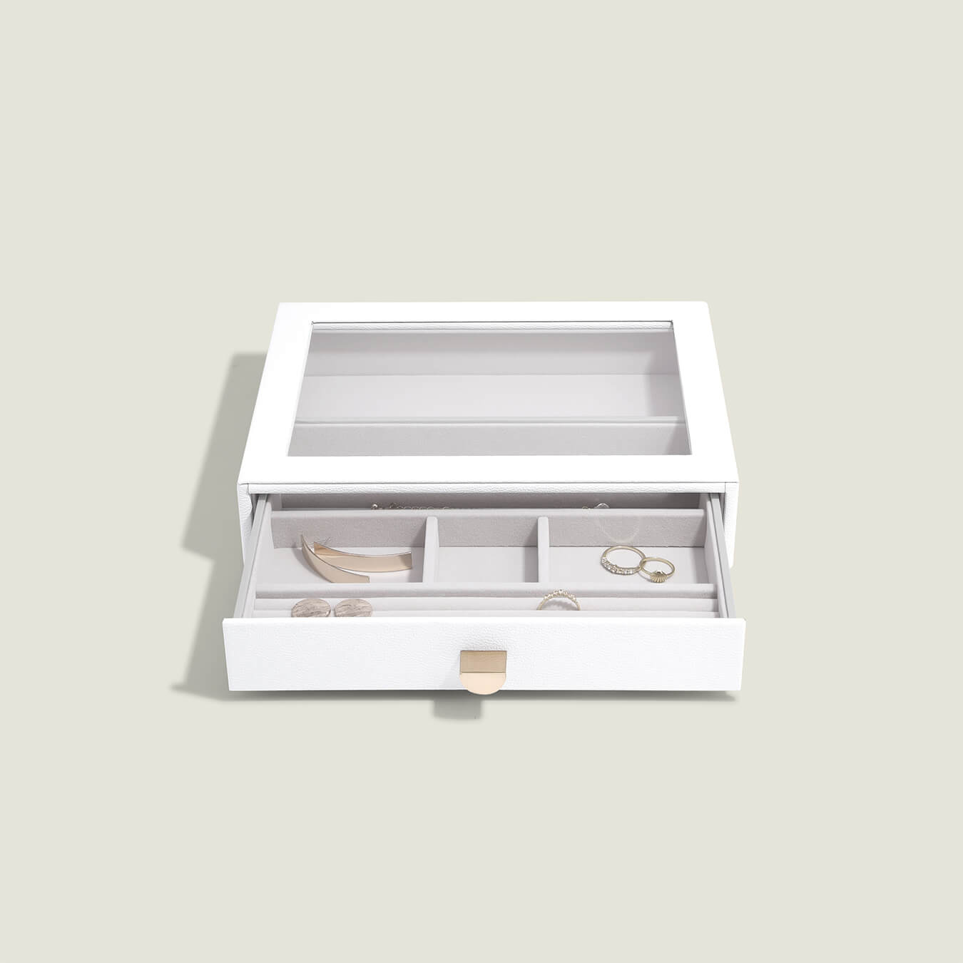White Classic Jewellery Box Display Drawer