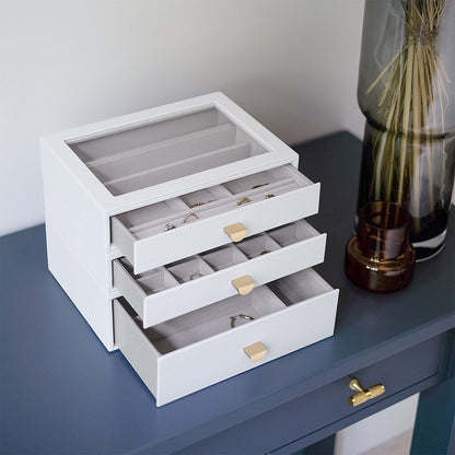 White Classic Jewellery Box Trinket Drawer