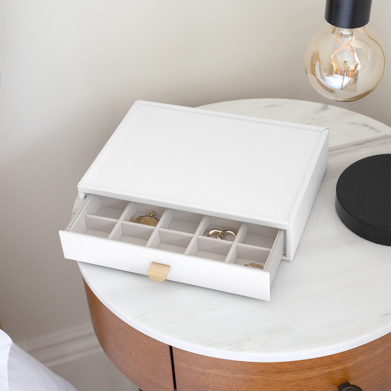 White Classic Jewellery Box Trinket Drawer