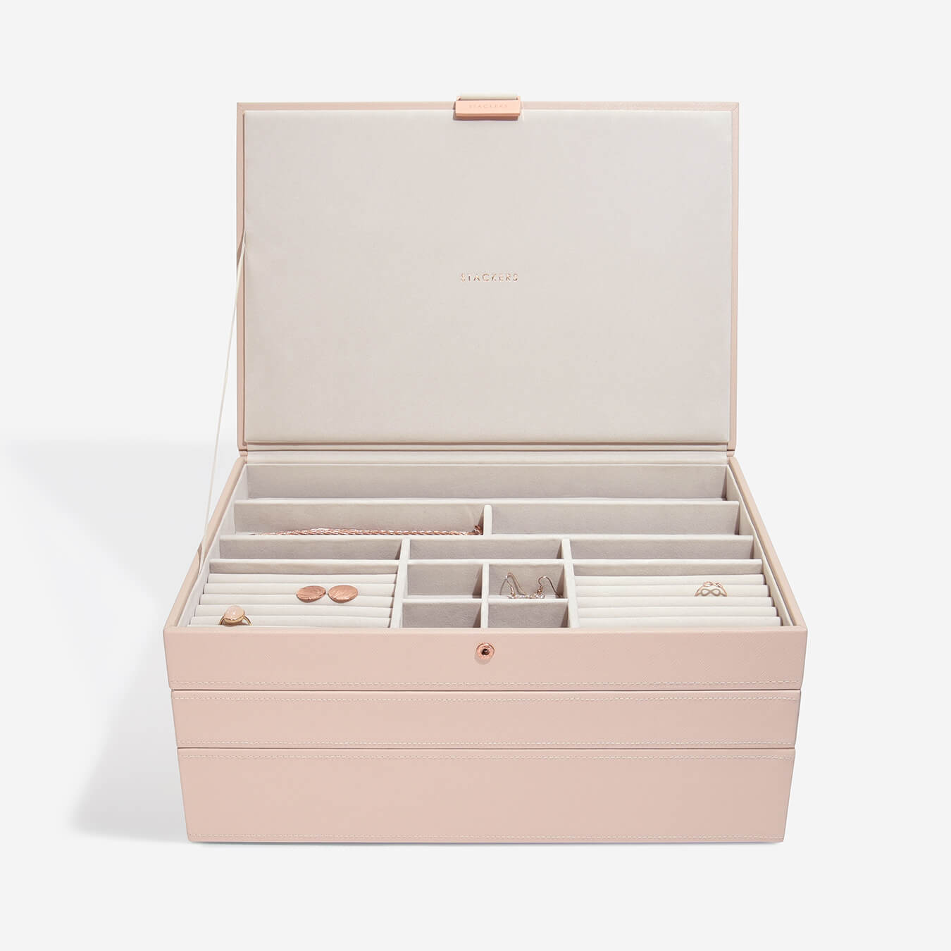 Stackers Canada Supersize Set of 3 Jewellery Box - Blush Pink