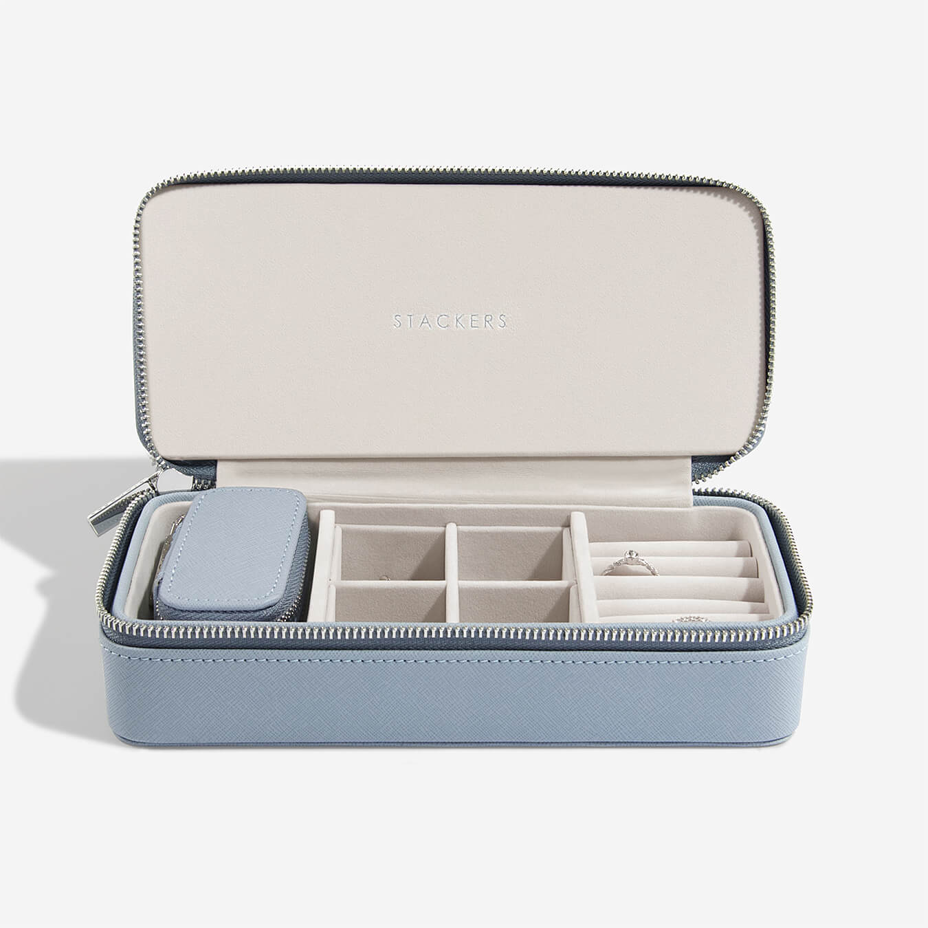 Stackers Canada Large Travel Jewellery Box - Dusky Blue