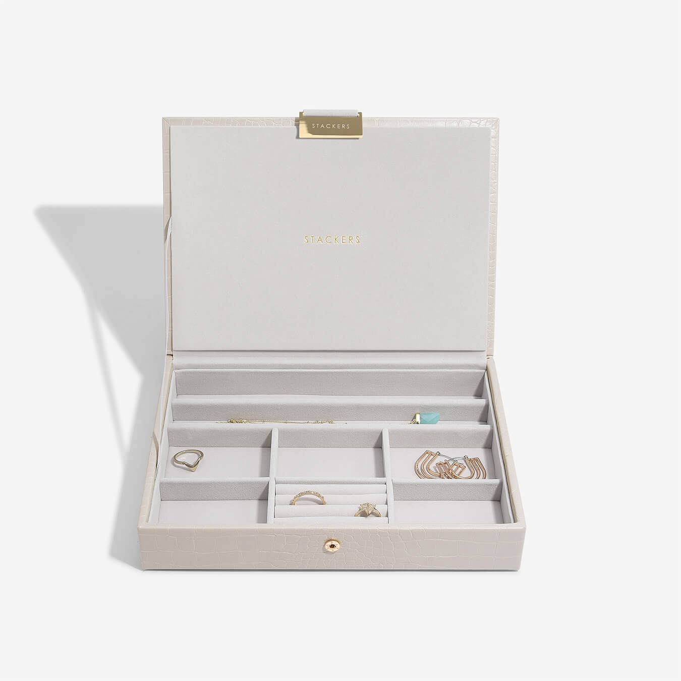 Stackers Canada Classic Jewellery Box Lid - Putty Croc